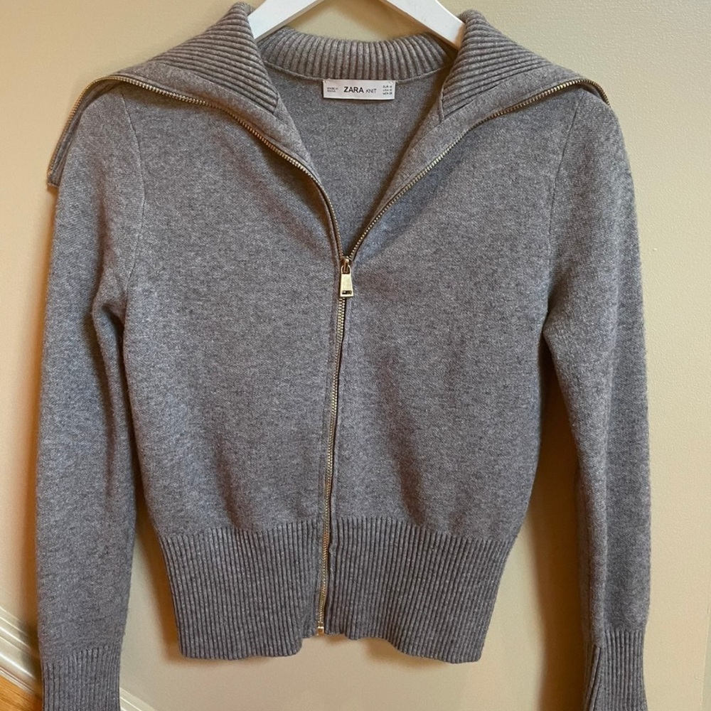 Zara Full Zip Knit Pullover